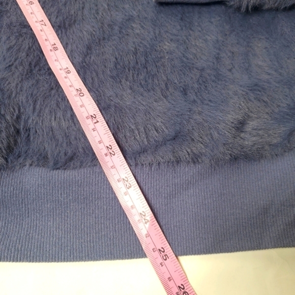 J.O.A. Large Fuzzy Shirt Blue - Picture 2 of 5